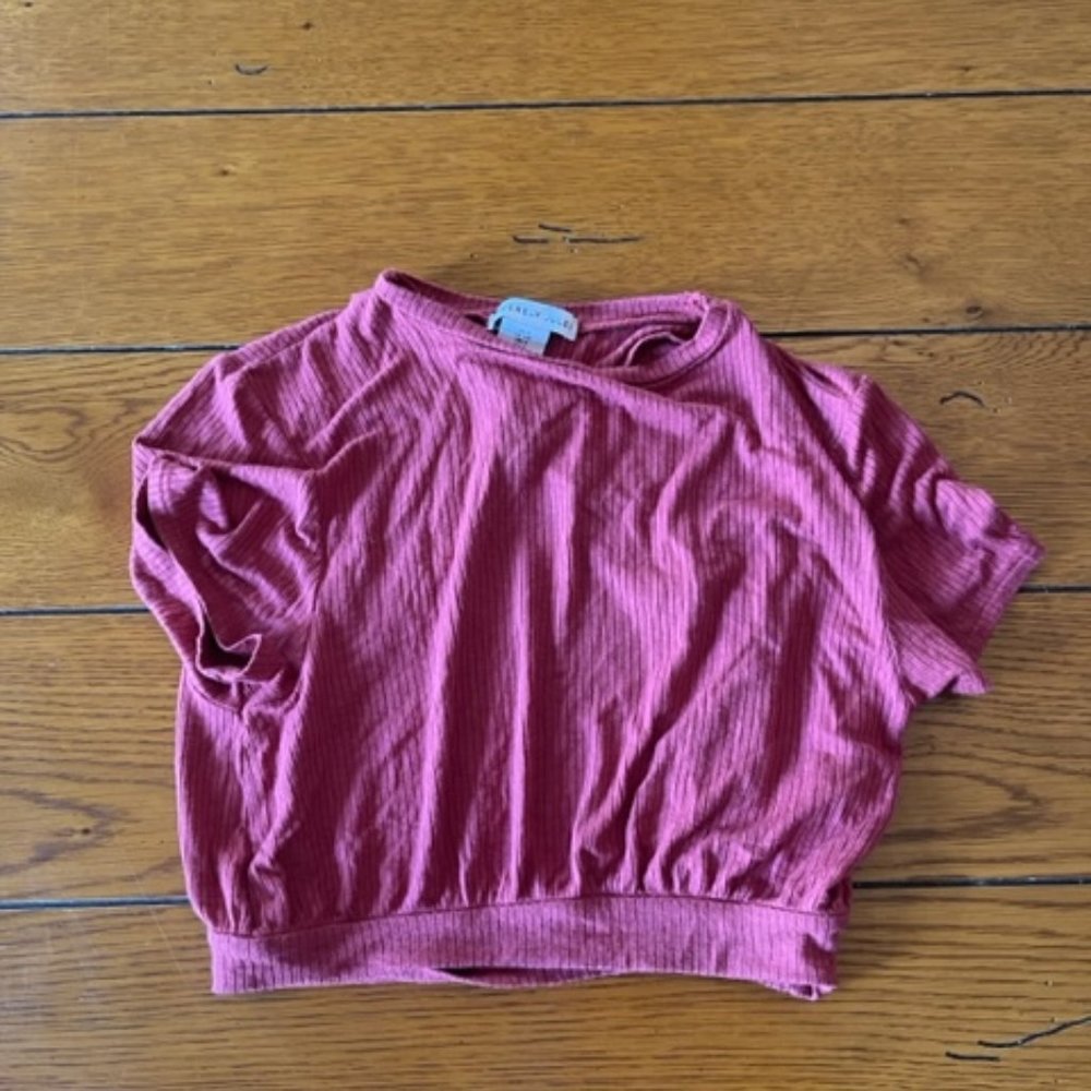 Red Sincerely Jules crop top.